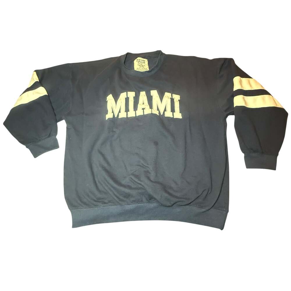 New York Popular Miami Navy Blue Crew Neck Sweatshirt 2XL